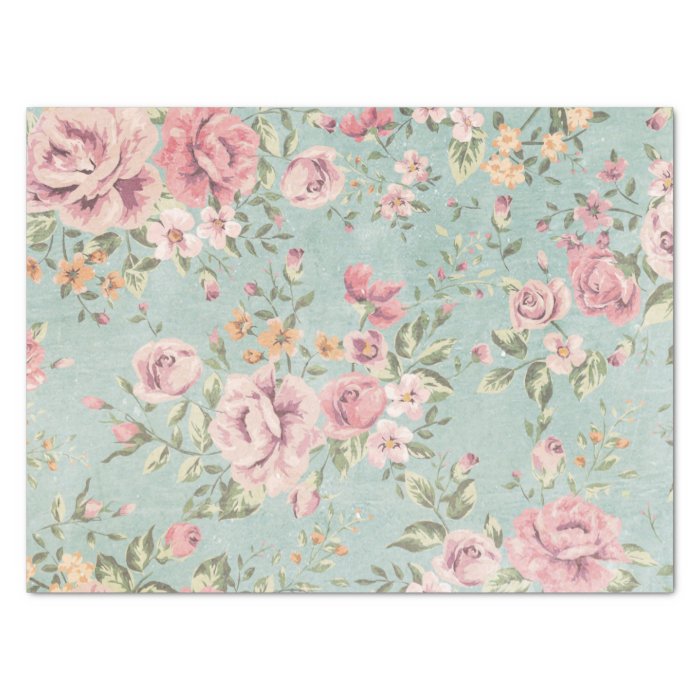 vintage victorian shabby chic pale blue floral red tissue paper zazzle vintage victorian shabby chic pale blue floral red tissue paper zazzle