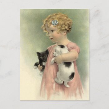 Vintage Victorian Stray Pet Adopt Rescue  Postcard by layooper at Zazzle