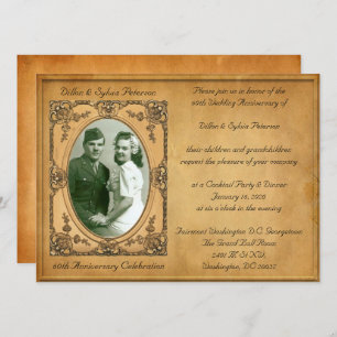 Vintage Victorian Style 60th Anniversary Invitation