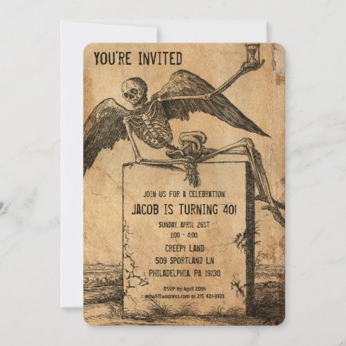 Vintage Victorian Style Creepy Customizable Party Invitation