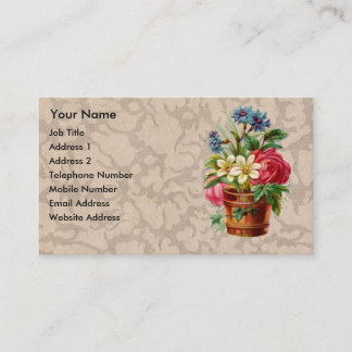 Vintage Victorian style flower display Business Card