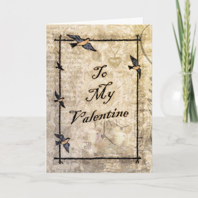 vintage victorian style Valentine Holiday Card (Front)