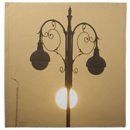 Vintage Victorian Sunset street lightpng Napkin