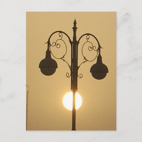 Vintage Victorian Sunset street lightpng Postcard