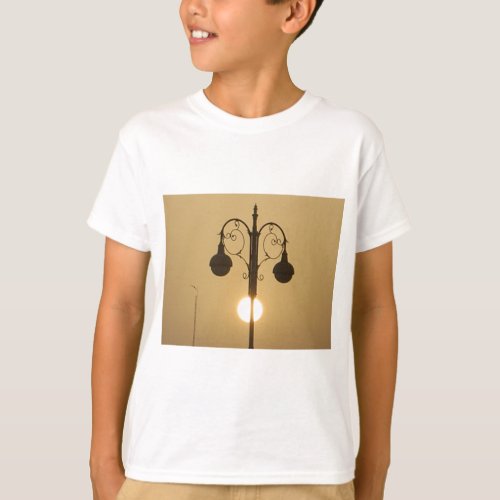 Vintage Victorian Sunset street lightpng T_Shirt