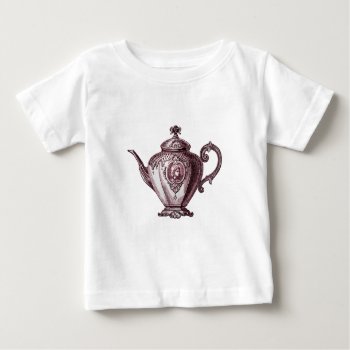 Vintage Victorian Teapot Baby T-shirt by BluePress at Zazzle
