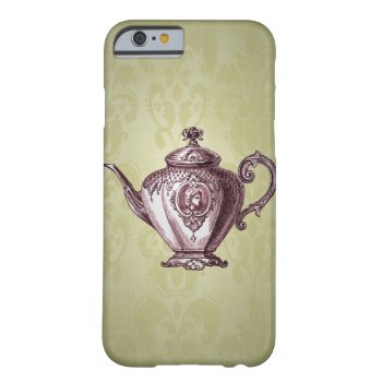 Vintage Victorian Teapot Barely There Iphone 6 Case by BluePress at Zazzle