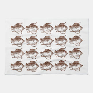 Vintage Victorian Teapot Pattern Tea Towel – Garne