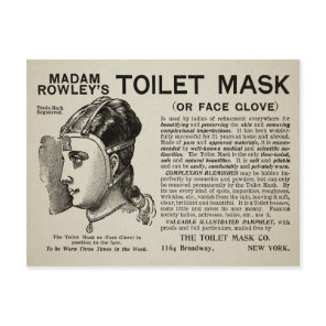 Vintage Victorian Toilet Mask Postcard