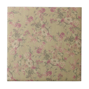 Vintage Victorian trendy florist Flowers Fancy  Ceramic Tile