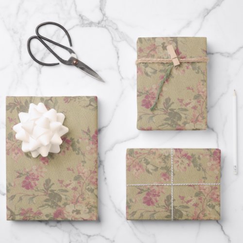 Vintage Victorian trendy florist Flowers Fancy   Wrapping Paper Sheets
