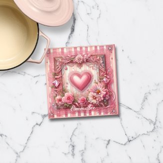 Vintage Victorian Valentine Floral Heart
