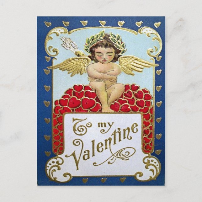 Vintage Victorian Valentine Holiday Postcard (Front)