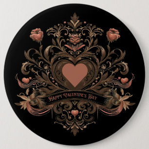 Vintage, Victorian Valentine's day Button