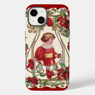 Vintage Victorian Valentine's Day Child with Roses Case-Mate iPhone 14 Case