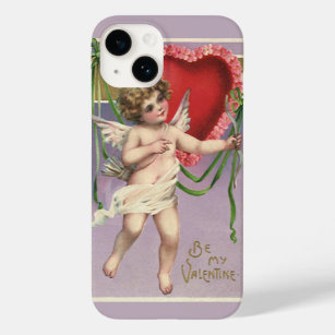 Vintage Victorian Valentine's Day Cupid with Heart Case-Mate iPhone 14 Case