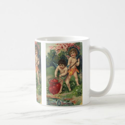 Vintage Victorian Valentines Day Loves Offering Coffee Mug