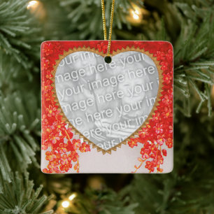 Vintage Victorian Valentines Day My Heart is Thine Ceramic Ornament