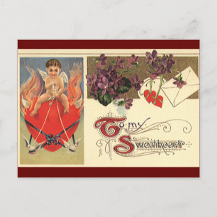Vintage Victorian Valentine's Day To My Sweetheart Holiday Postcard