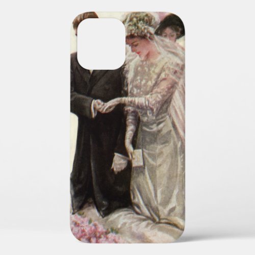 Vintage Victorian Wedding Ceremony Bride and Groom iPhone 12 Case