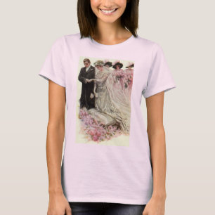 Vintage Victorian Wedding Ceremony Bride and Groom T-Shirt