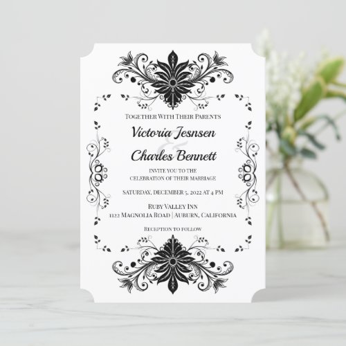 Vintage Victorian Wedding Invitation