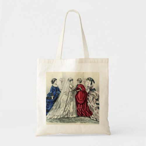Vintage Victorian Wedding Party Bridal Portrait Tote Bag