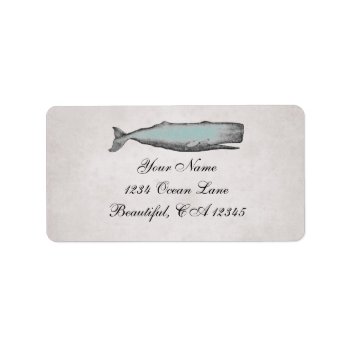 Vintage Victorian Whale Beach Address Label by TheBeachBum at Zazzle
