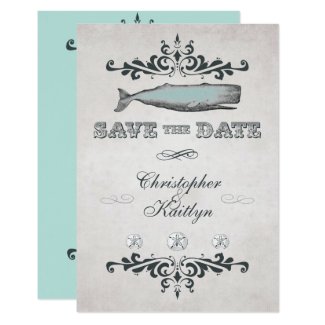 Vintage Victorian Whale Beach Save the Date Invite