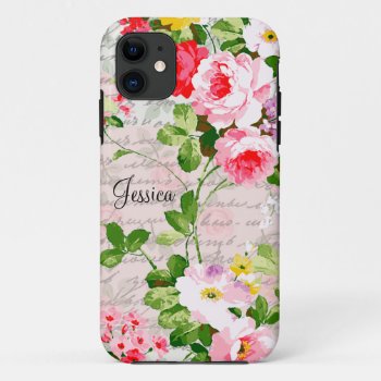 Vintage Victorian Whimsical Garden Iphone 11 Case by jardinsecret at Zazzle