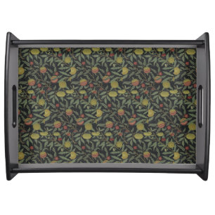 Vintage Victorian William Morris Fruit Leaves Serv Serving Tray