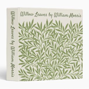 Vintage Victorian Willow Leaves by William Morris 3 Ring Binder