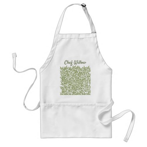 Vintage Victorian Willow Leaves by William Morris Adult Apron