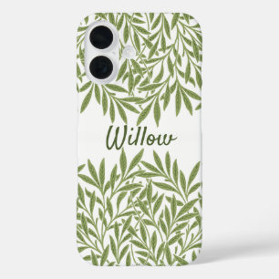 Vintage Victorian Willow Leaves by William Morris iPhone 16 Case