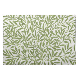Vintage Victorian Willow Leaves by William Morris Cloth Placemat