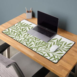 Vintage Victorian Willow Leaves by William Morris Desk Mat