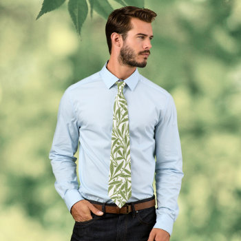 Vintage Victorian Willow Leaves By William Morris Neck Tie by InvitationCafe at Zazzle