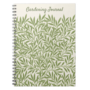 Vintage Victorian Willow Leaves by William Morris Notebook