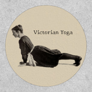 Vintage Victorian Yoga Woman Upward Dog Pose Print Patch