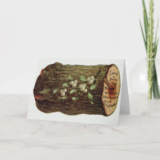Details about   Yule-Log Christmas Good Cheer Victorian Vintage Style Greeting Card Night Light 