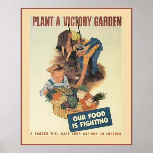Vintage Victory Garden Poster