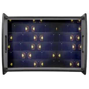 Vintage Videocasettes Pattern Serving Tray