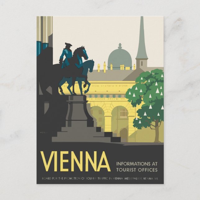 Vintage Vienna Austria Joseph's Square Travel Postcard (Front)