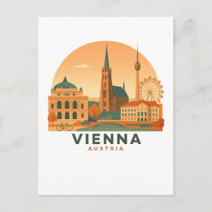 Vintage Vienna Austria Postcard – Retro Travel Art