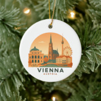 Vintage Vienna Austria Retro Travel Ornament