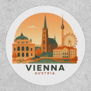 Vintage Vienna Austria Travel Patch – Retro City