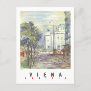 Vintage Vienna Austria Travel Poster Postcard