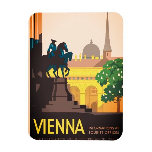 Vintage Vienna Travel Ad Magnet