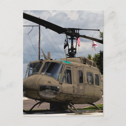 Vintage Vietnam Era Uh_1 Huey Military Chopper Postcard