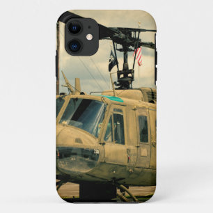 Vintage Vietnam Era Uh-1 Huey Military Helicopter iPhone 11 Case
